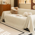 Neutral Woven Minimalist Sofa Throw