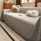 Neutral Woven Minimalist Sofa Throw