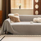 Neutral Woven Minimalist Sofa Throw