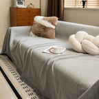 Neutral Woven Minimalist Sofa Throw