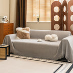 Neutral Woven Minimalist Sofa Throw