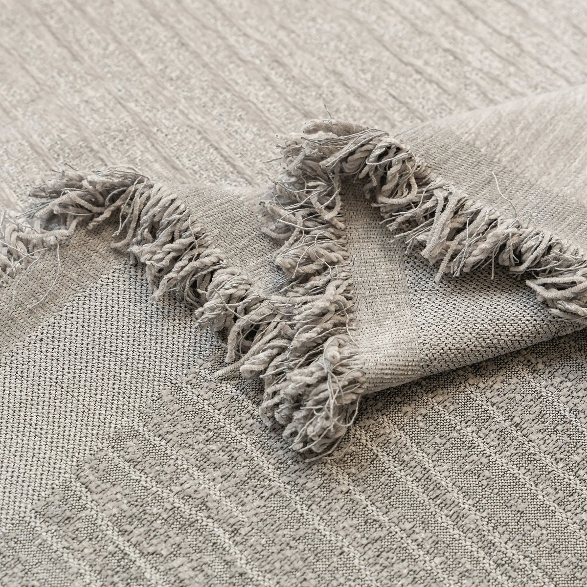 Neutral Woven Minimalist Sofa Throw