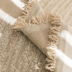 Neutral Woven Minimalist Sofa Throw