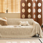Neutral Woven Minimalist Sofa Throw