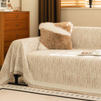 Neutral Woven Minimalist Sofa Throw