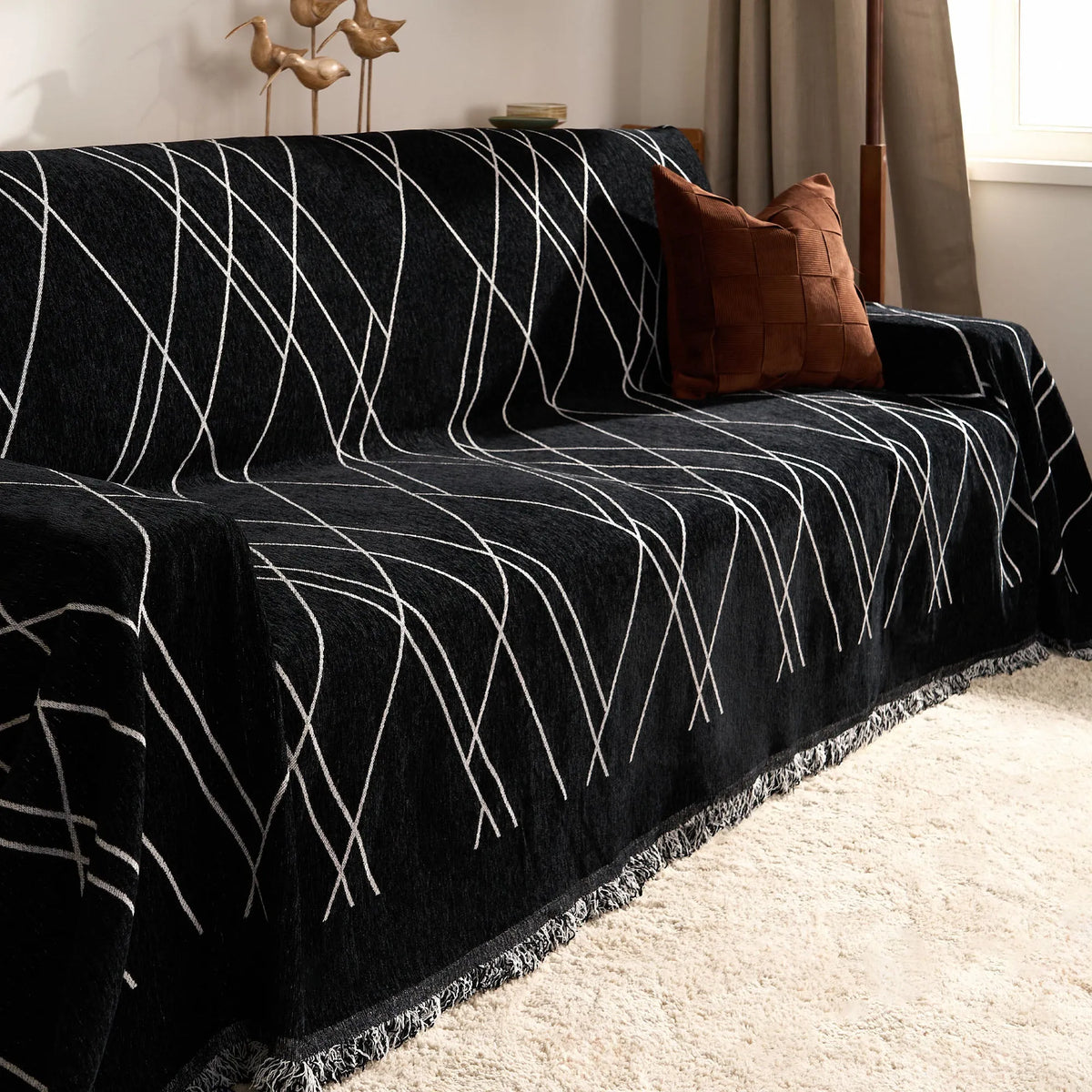 Nightfall Monochrome Jacquard Sofa Cover