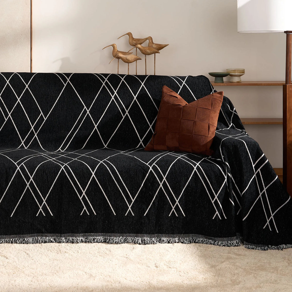Nightfall Monochrome Jacquard Sofa Cover