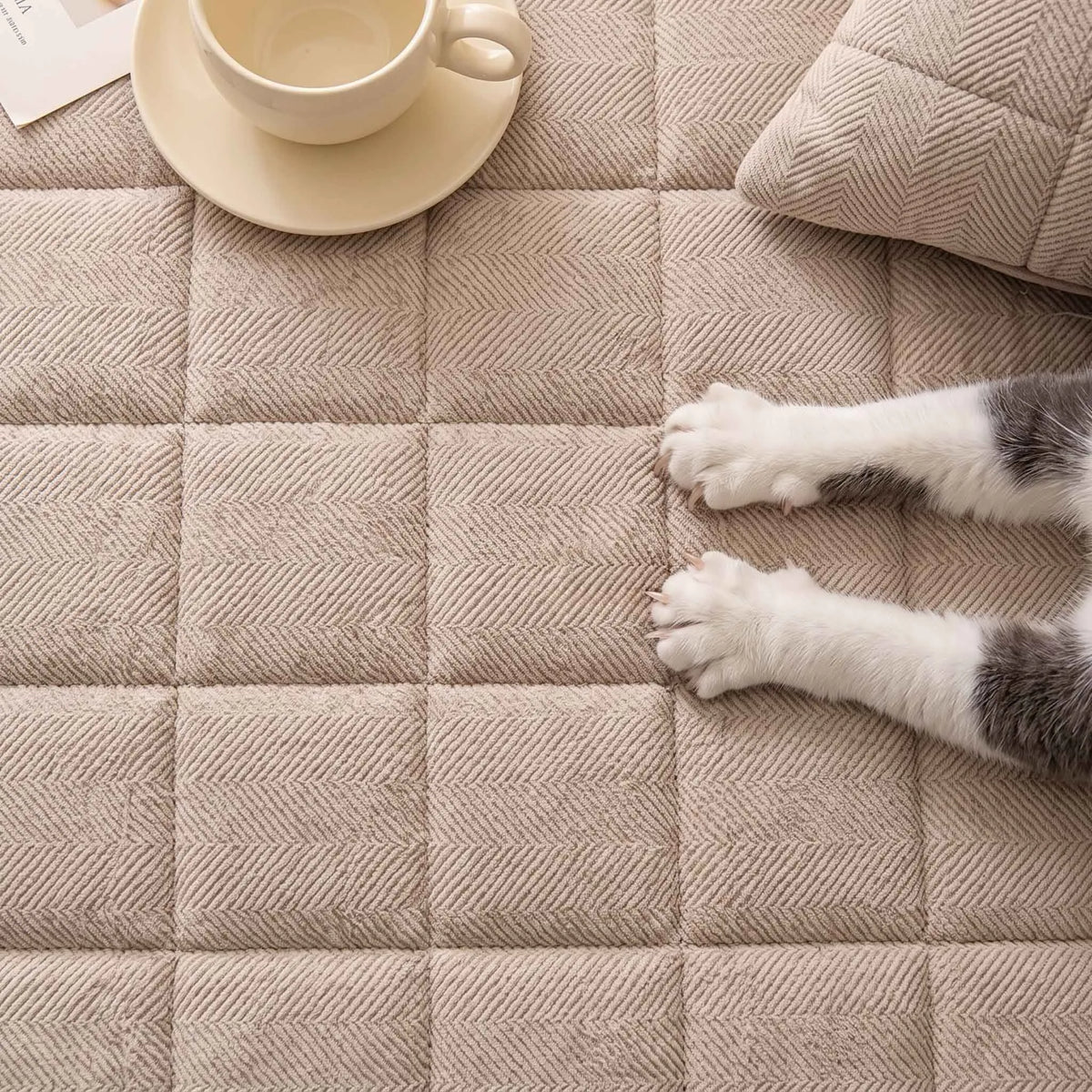 Non-Slip Herringbone Seat Cover