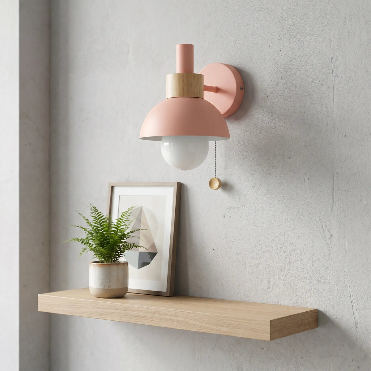 Nordic Globe Pull Chain Wall Light