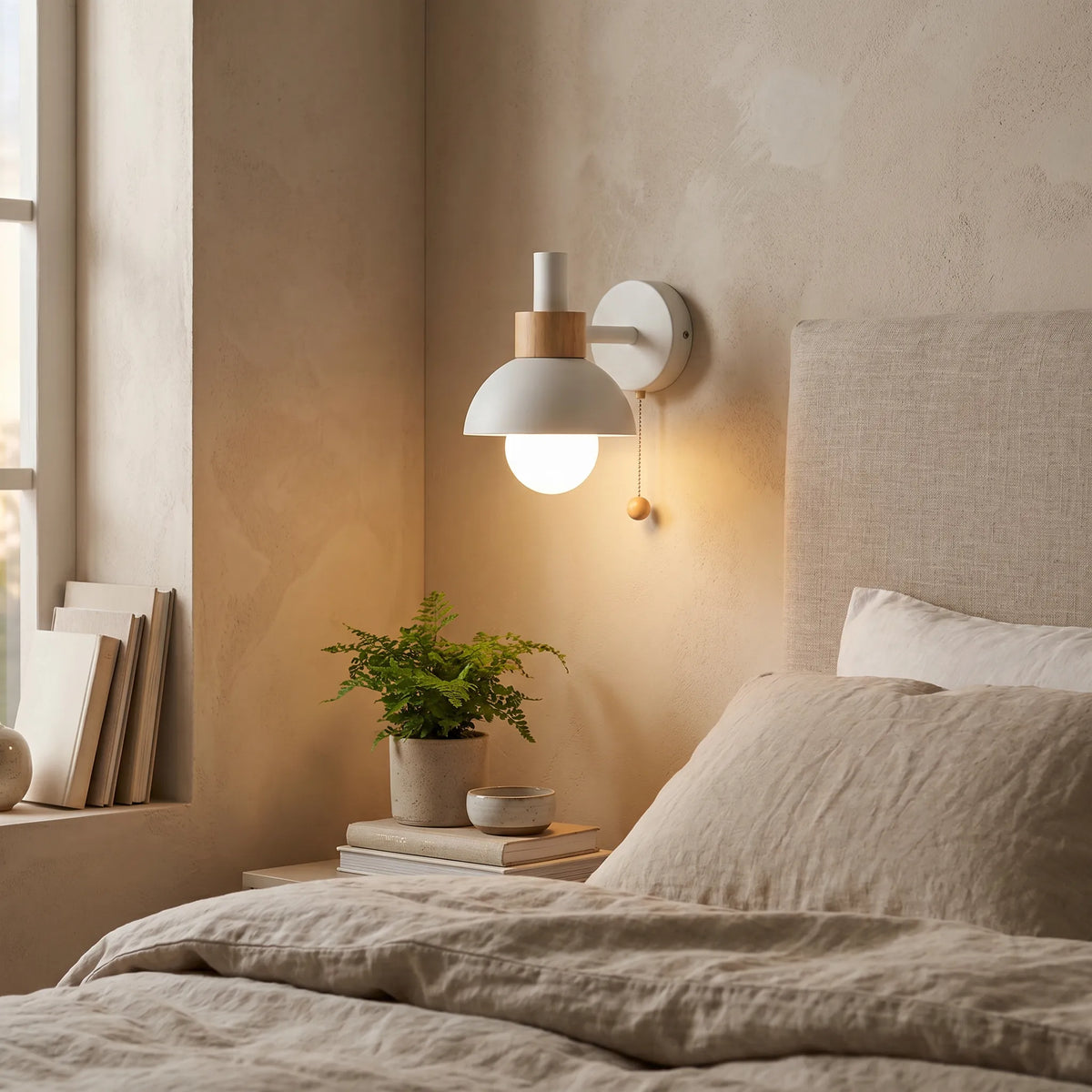 Nordic Globe Pull Chain Wall Light