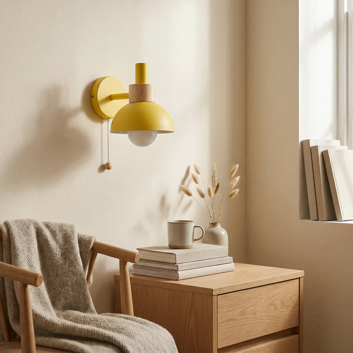 Nordic Globe Pull Chain Wall Light