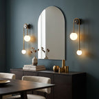 Nordic Gold White Glass Wall Light