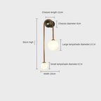 Nordic Gold White Glass Wall Light