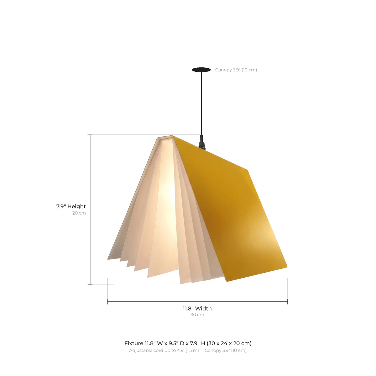 Open Book Pendant Light