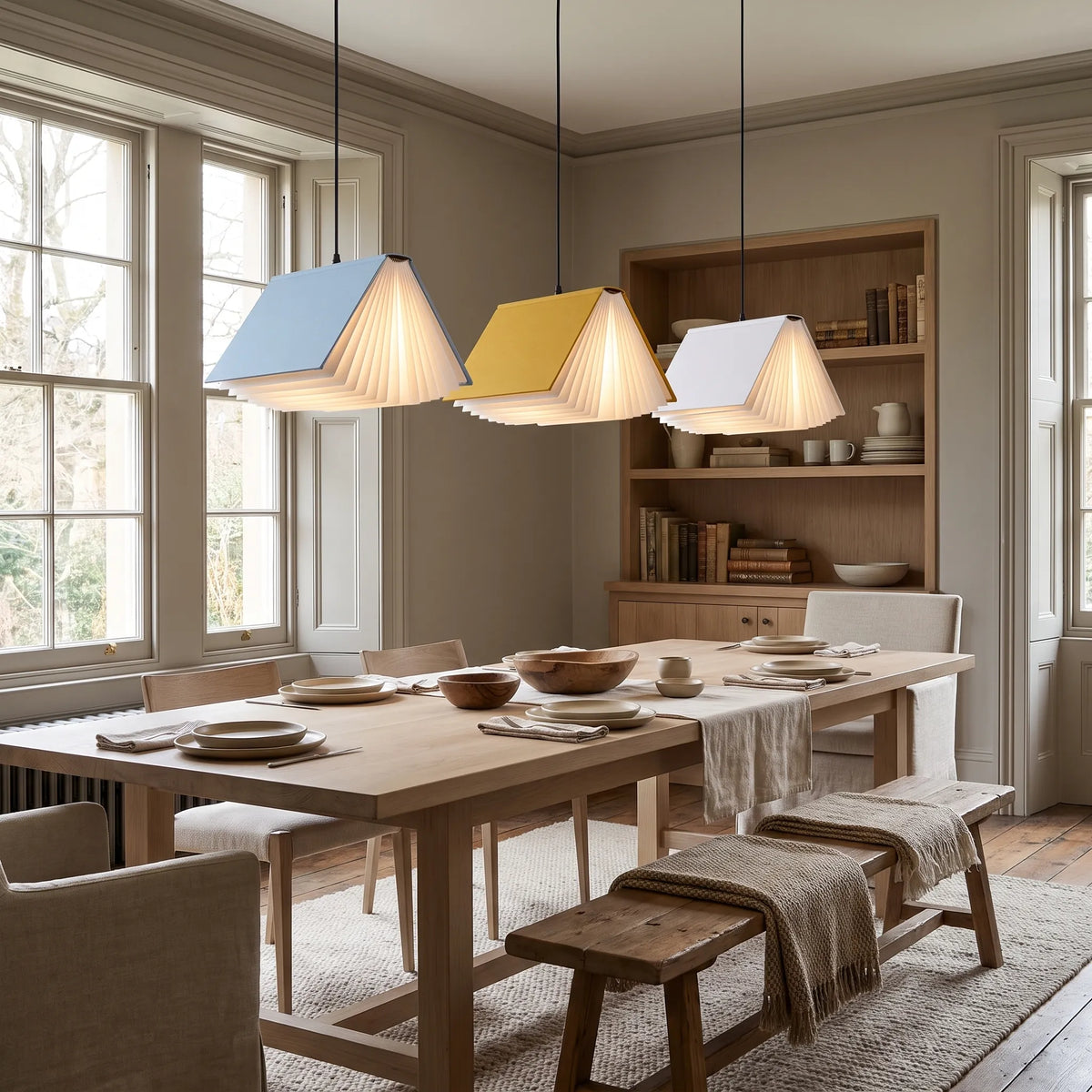 Open Book Pendant Light