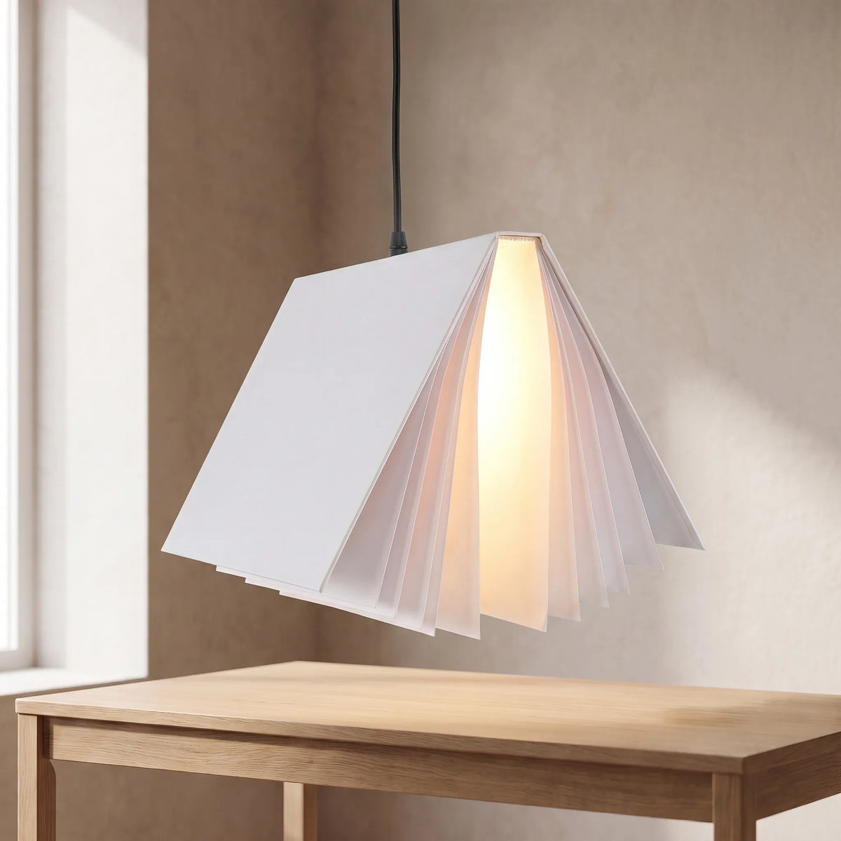 Open Book Pendant Light