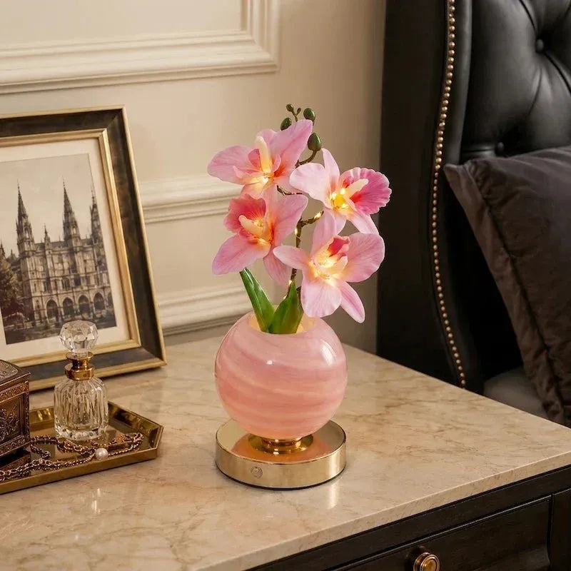 Orchid Glass Vase Table Lamp