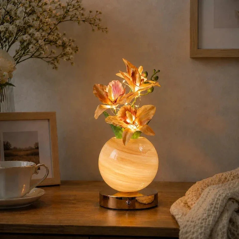 Orchid Glass Vase Table Lamp