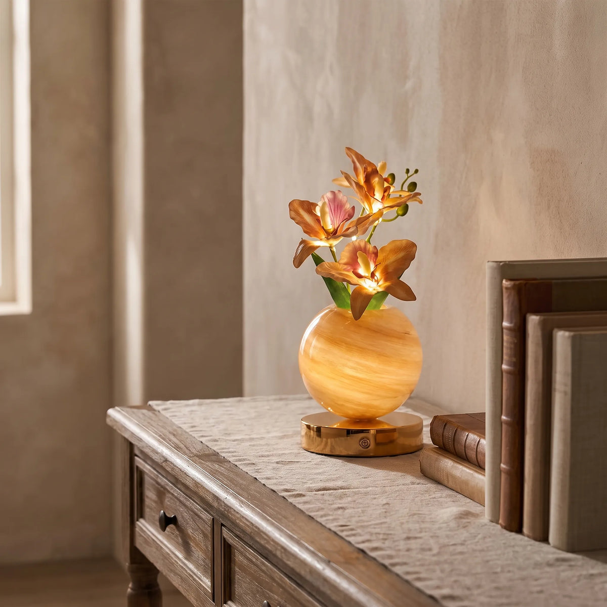 Orchid Glass Vase Table Lamp