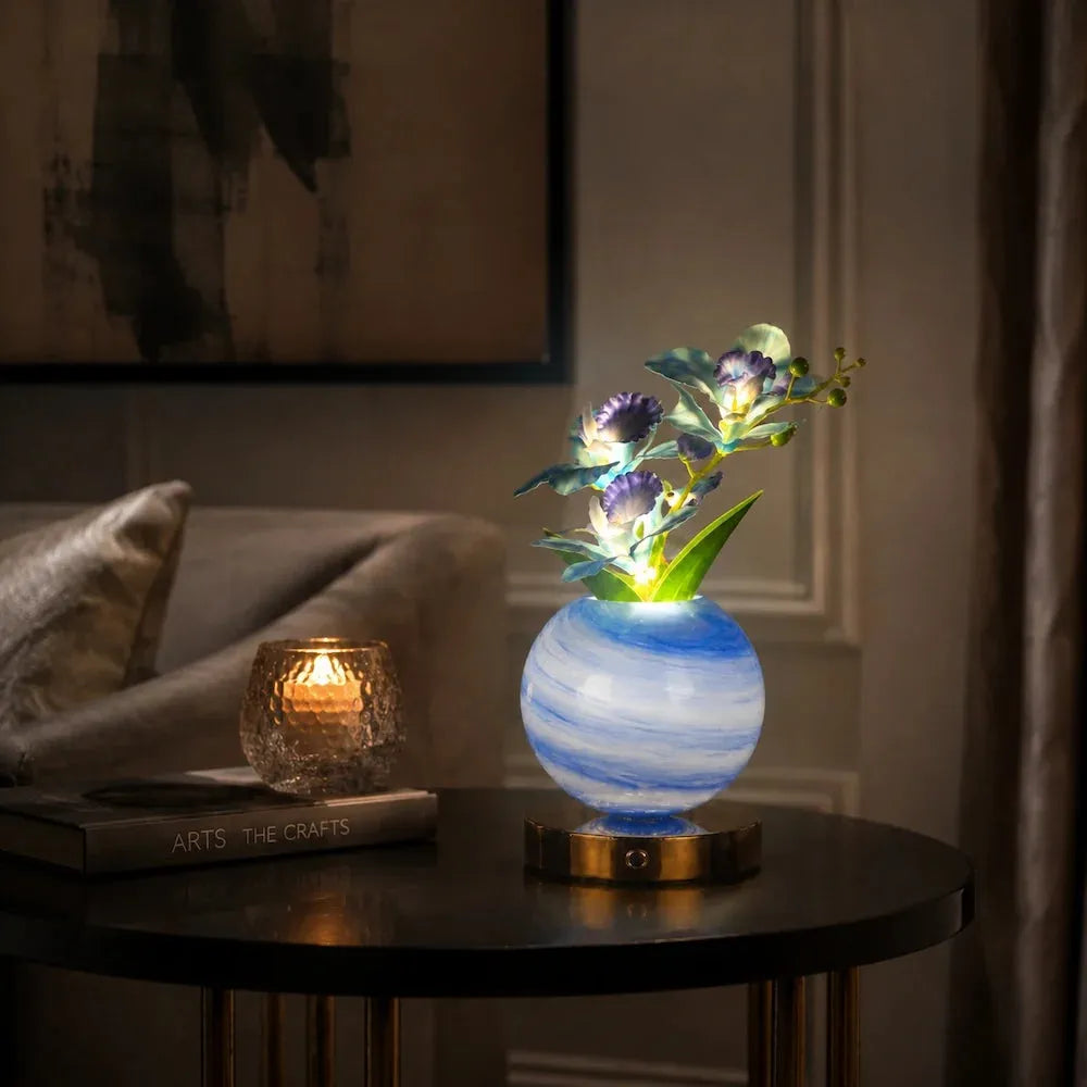 Orchid Glass Vase Table Lamp