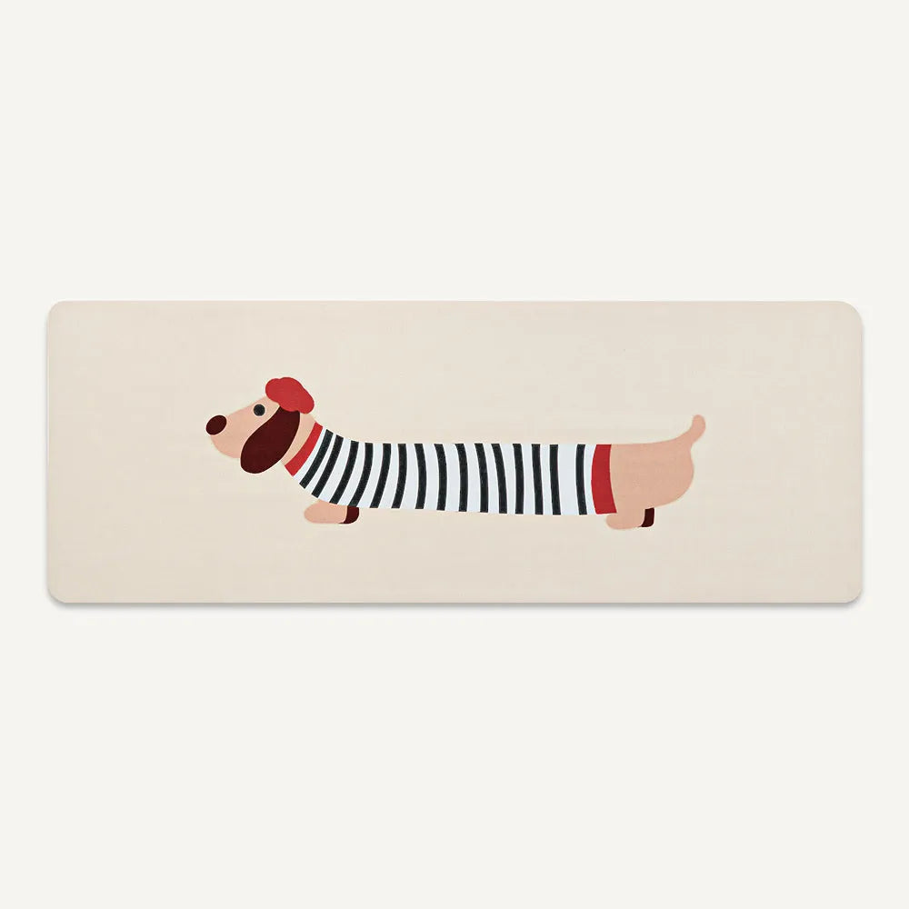 Paris Pup Kitchen Runner Rug