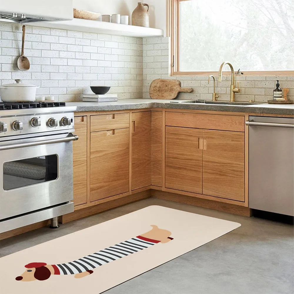 Paris Pup Kitchen Runner Rug