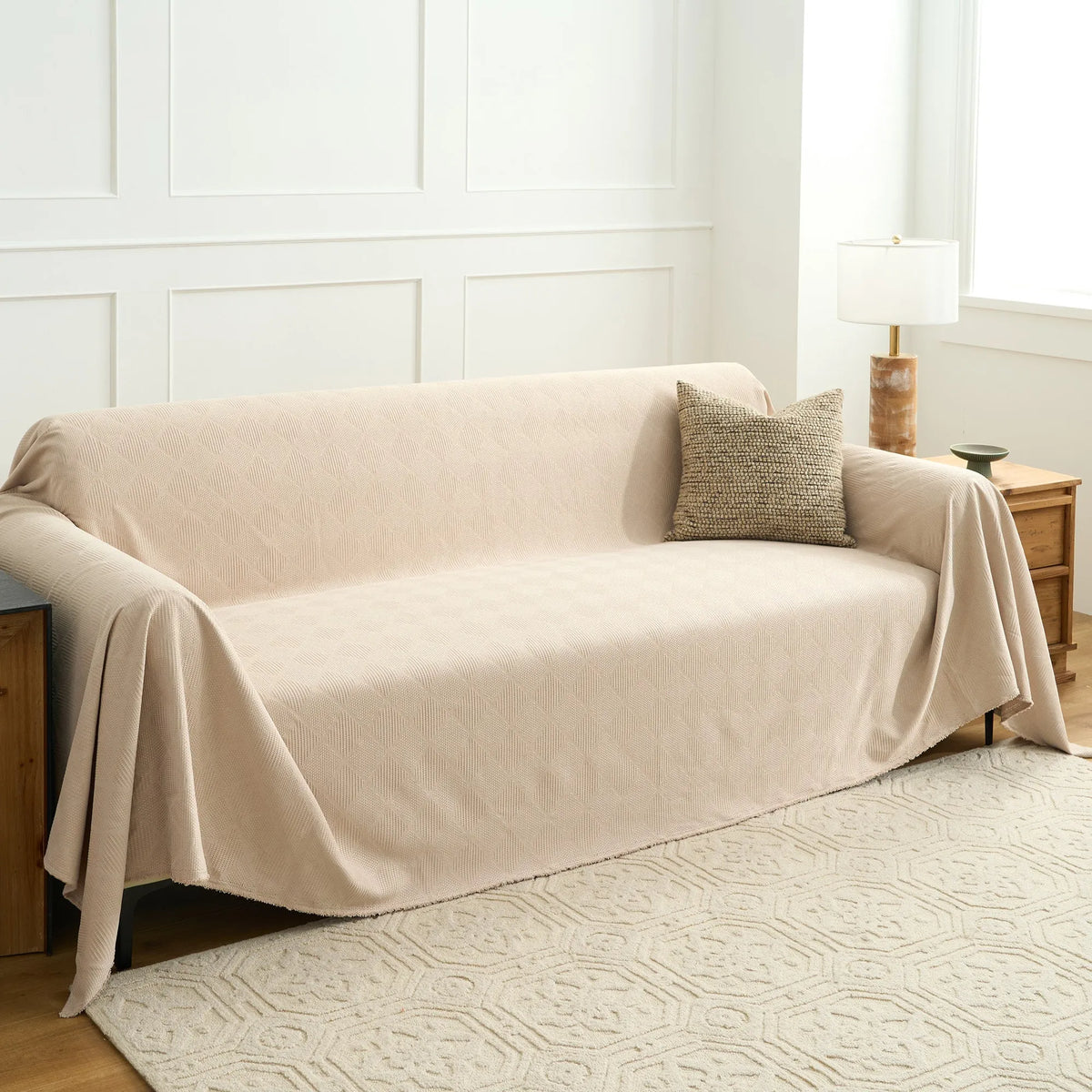 Patterned Gem Chenille Sofa Cover