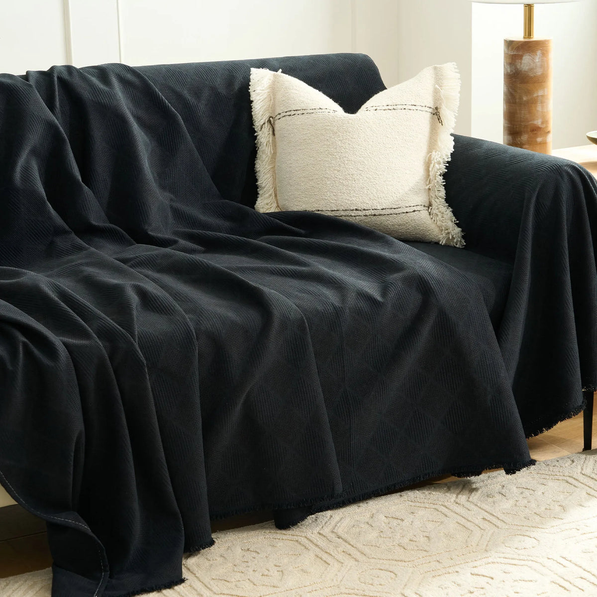 Patterned Gem Chenille Sofa Cover