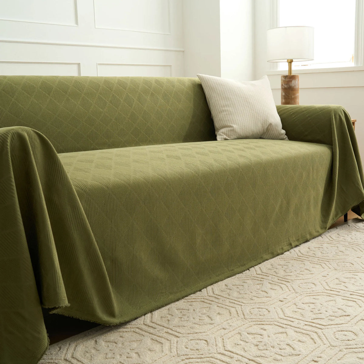 Patterned Gem Chenille Sofa Cover
