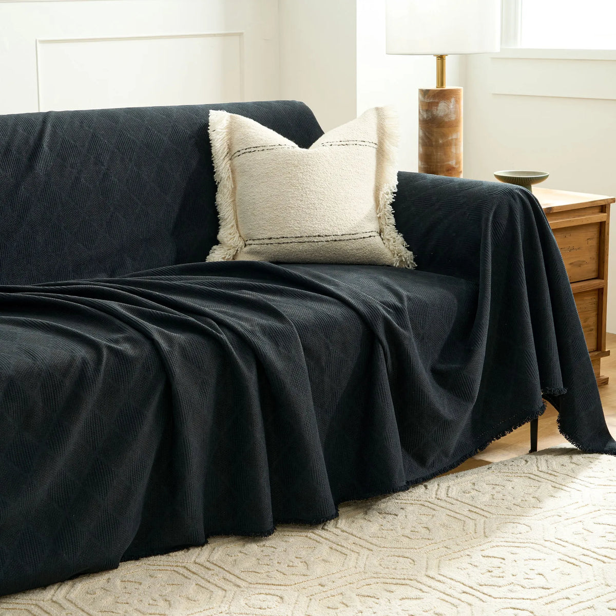 Patterned Gem Chenille Sofa Cover