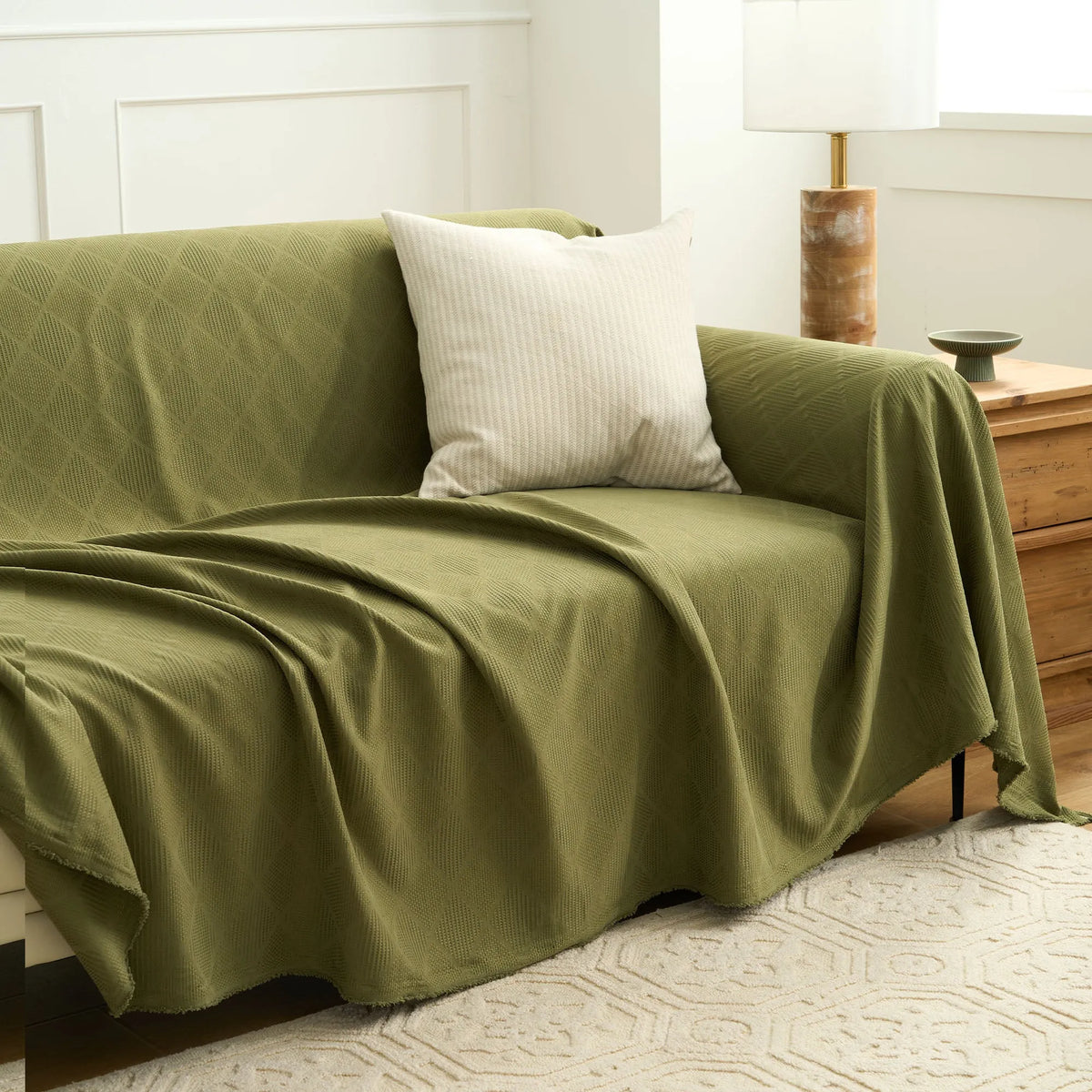 Patterned Gem Chenille Sofa Cover