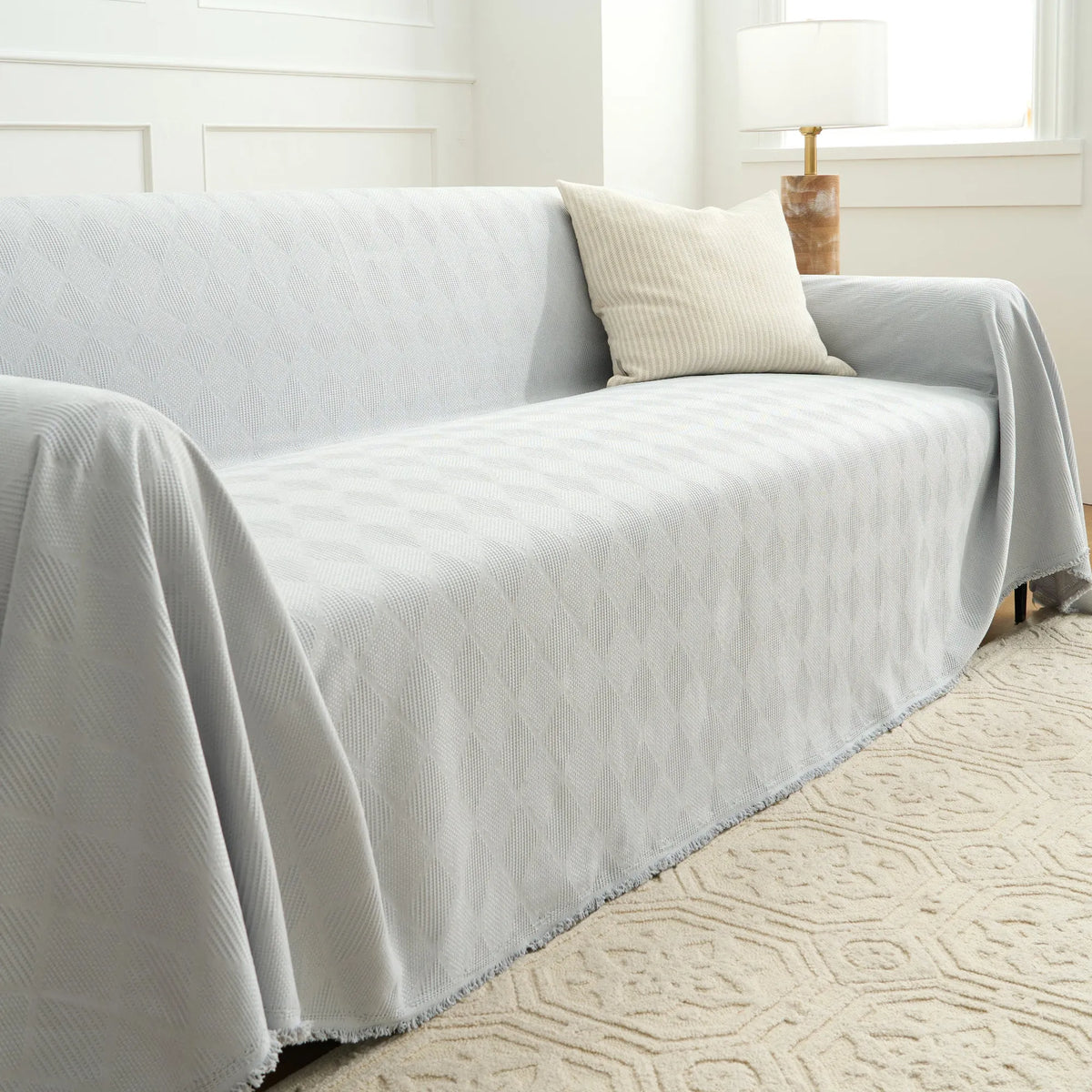 Patterned Gem Chenille Sofa Cover