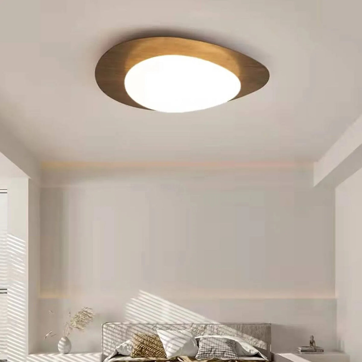 Pebble Wood-Grain LED Ceiling Light