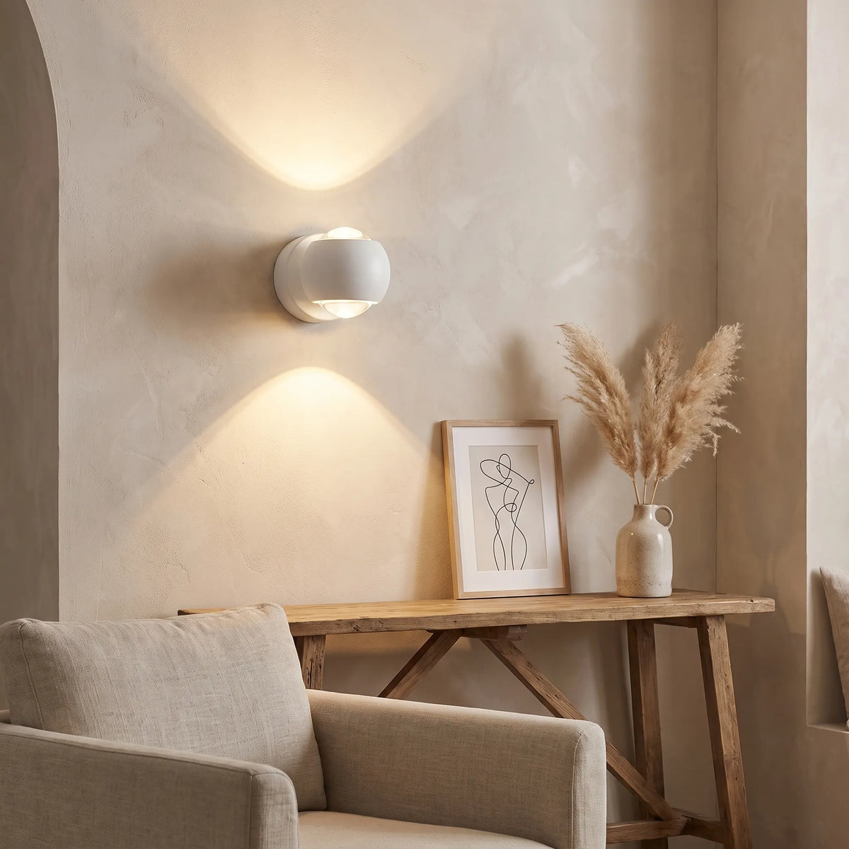 Plated Up Down LED Wall Light