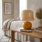 Pleated Glass Mushroom Lamp