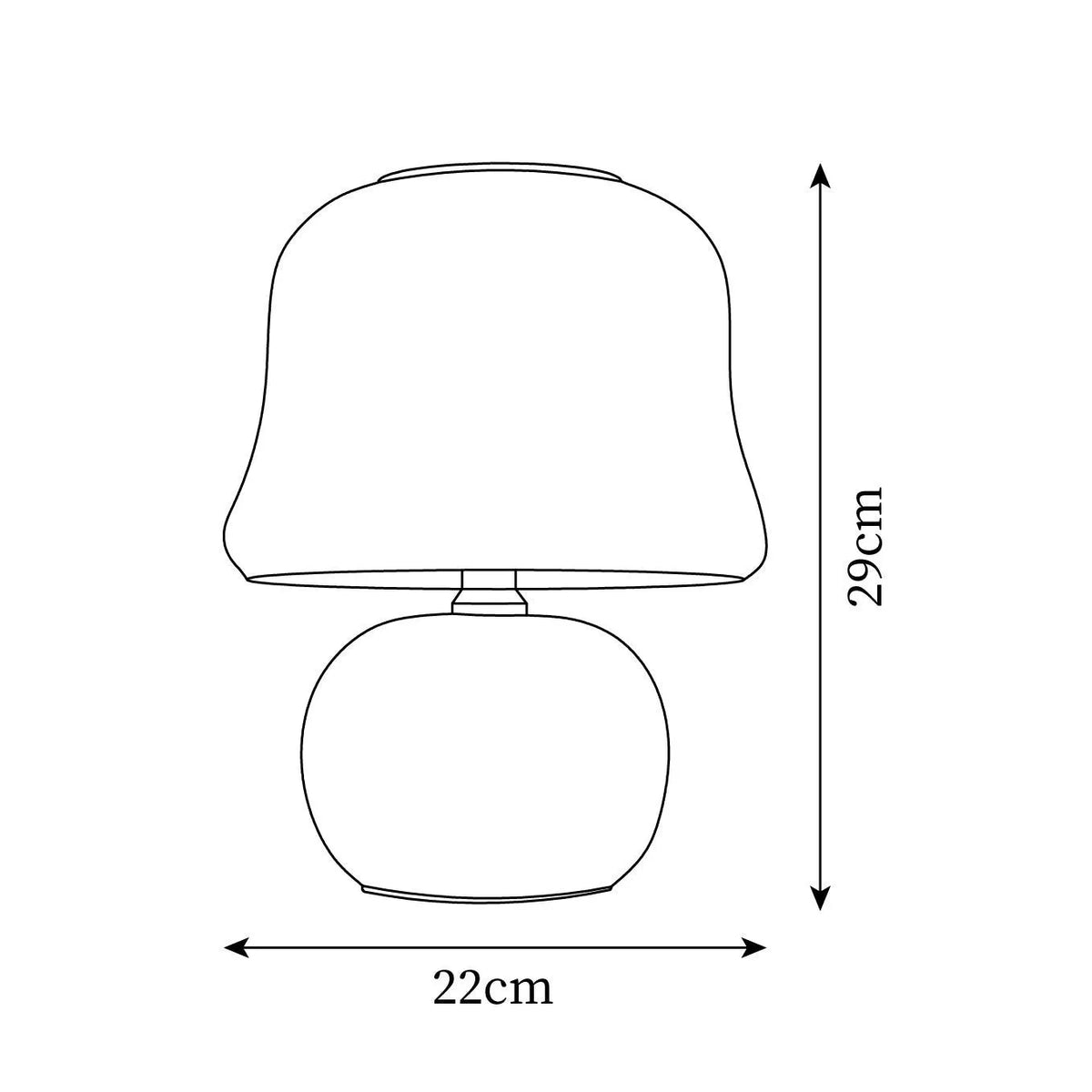 Pleated Glass Mushroom Lamp