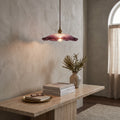 Plug-In Flower Glass Pendant Lamp