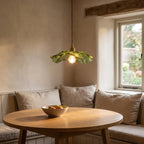 Plug-In Flower Glass Pendant Lamp