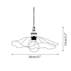 Plug-In Flower Glass Pendant Lamp