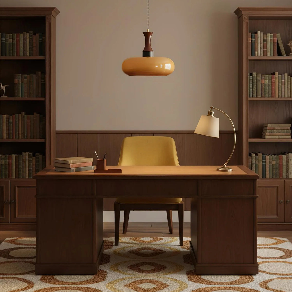 Plug-In Retro Glass Pendant Lamp
