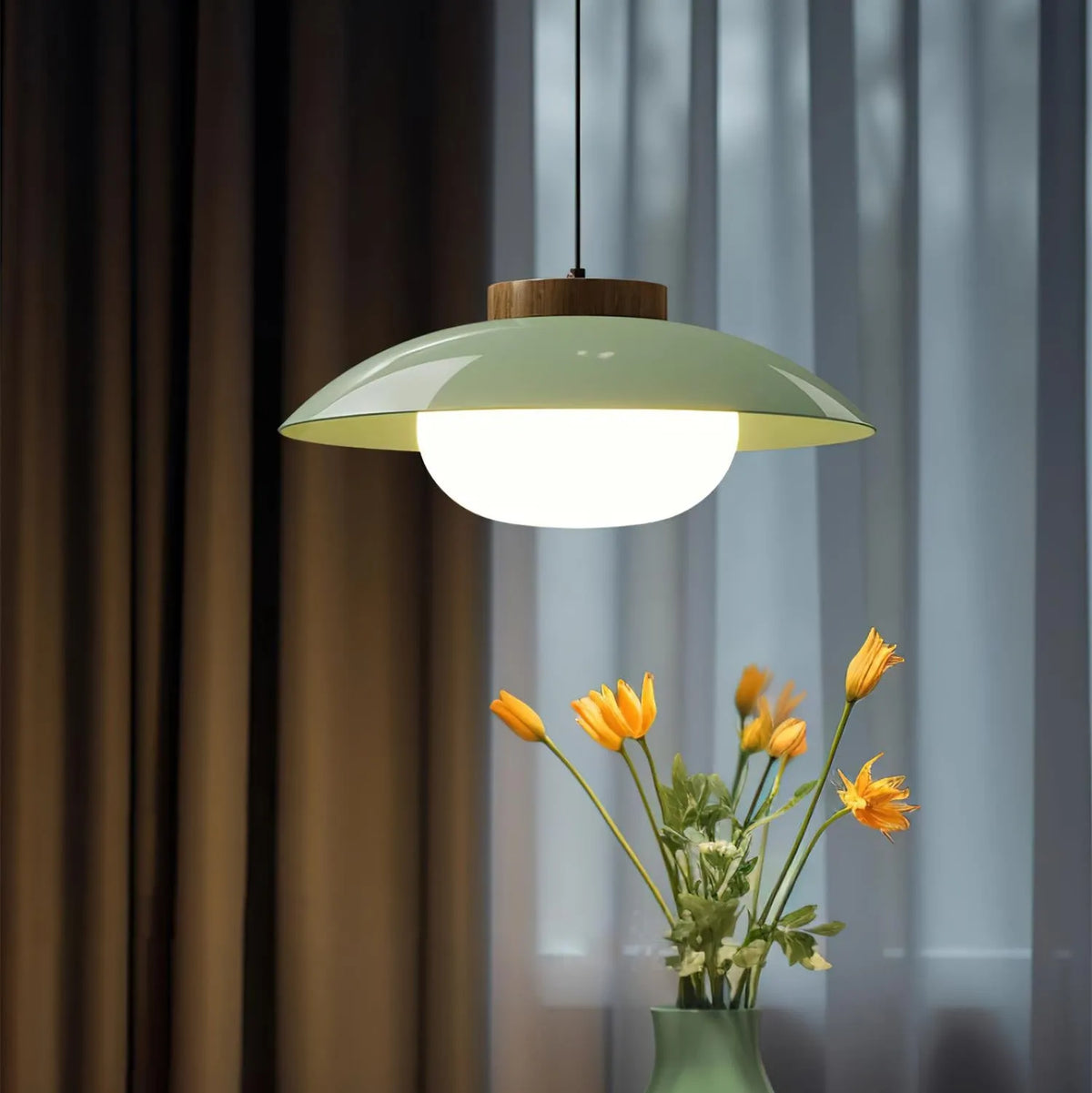 Plug-In Saucer Pendant Lamp