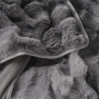 Plush Faux Rabbit Fur Sofa Throw