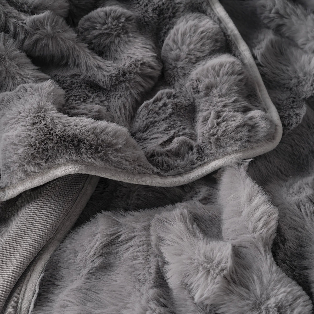 Plush Faux Rabbit Fur Sofa Throw
