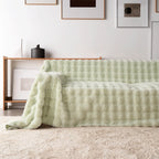 Plush Faux Rabbit Fur Sofa Throw