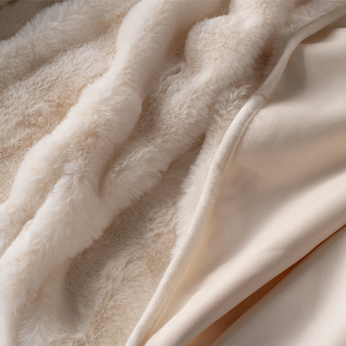 Plush Faux Rabbit Fur Sofa Throw