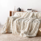 Plush Faux Rabbit Fur Sofa Throw