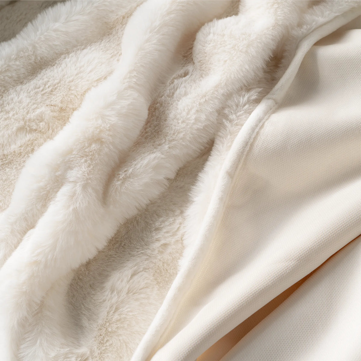 Plush Faux Rabbit Fur Sofa Throw