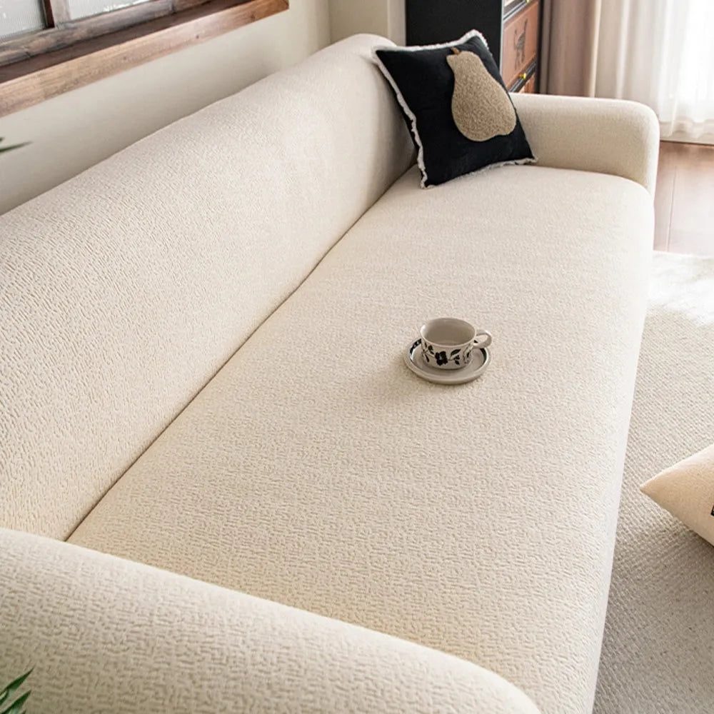 Plush Jacquard Stretch Sofa Slipcover