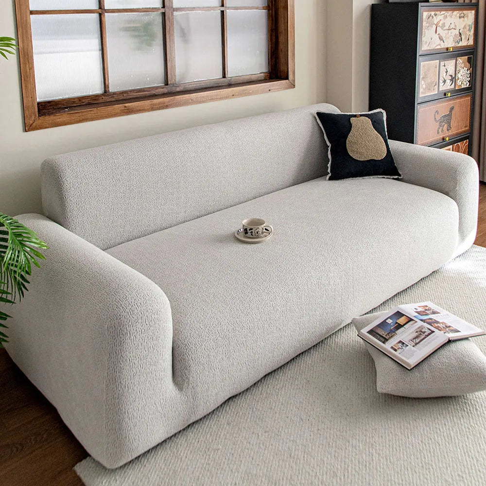 Plush Jacquard Stretch Sofa Slipcover