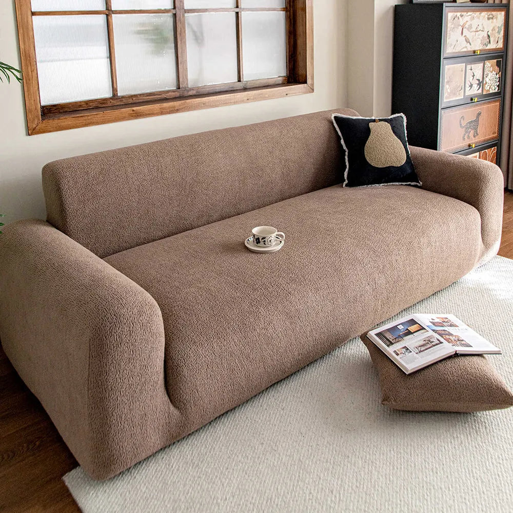 Plush Jacquard Stretch Sofa Slipcover